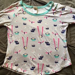 “Nite Nite” Gray & Teal, Sleep Shirt